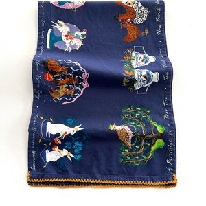 Emily Maude for Anthropologie Twelve Days of Christmas Table Runner